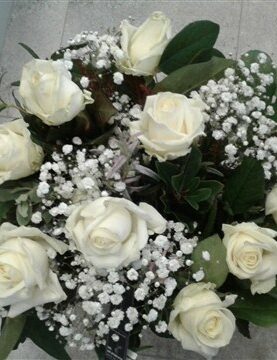 BOEKET 5 : witte rozen